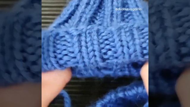 ВЯЗАЛЬНЫЙ ЛАЙФХАК. Фиксированный отворот на шапках. Три простых способа. смотреть онлайн