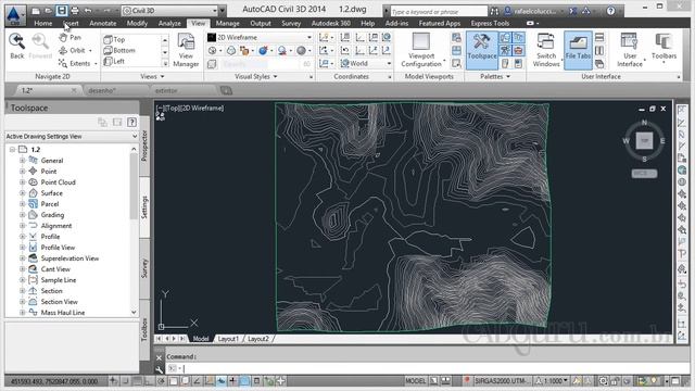 Interface do AutoCAD Civil 3D 2014 Parte 1 смотреть онлайн
