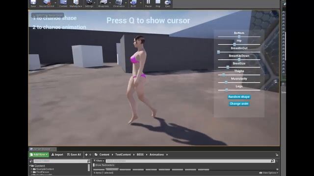 Low poly 3D girl model for games (Unreal showcase) смотреть онлайн