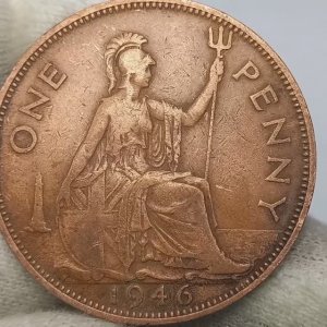 1 пенни 1946 года.  Великобритания.