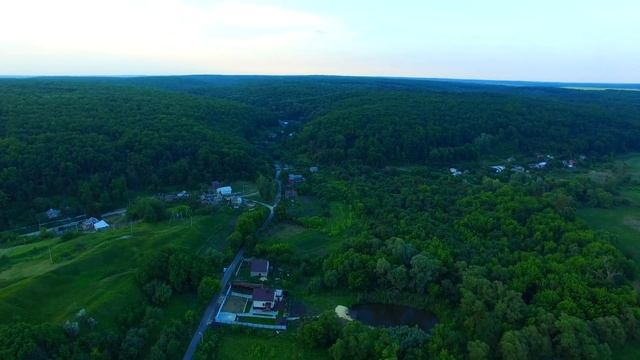 Летний вечер. Природа, Борисовка с высоты. смотреть онлайн