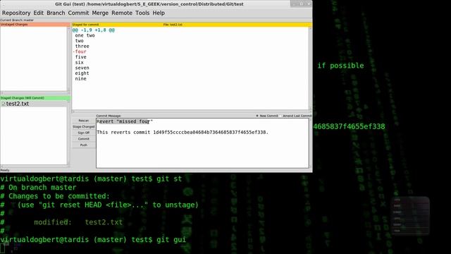 SE GEEK Episode 19 git reset, revert, and checkout (byte) смотреть онлайн