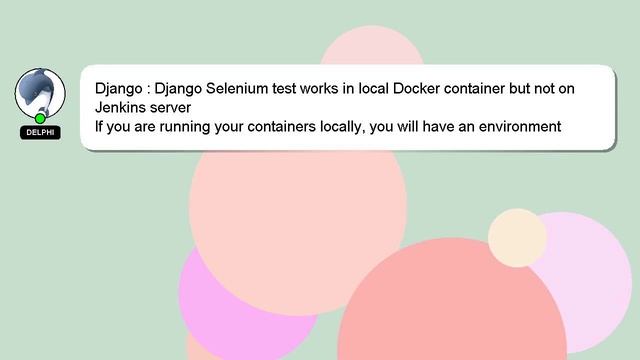 Django : Django Selenium test works in local Docker container but not on Jenkins server смотреть онлайн