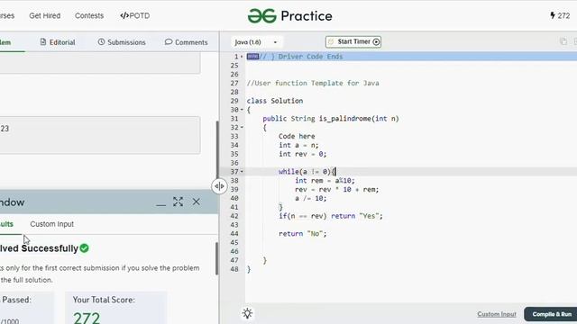 Palindrome | Remove Spaces | Sum of Digit is Pallindrome or not | GFG Practices | Part 7 смотреть онлайн