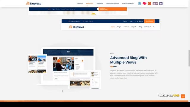 Duplexo Construction Renovation WordPress Theme architecture construction Misaki смотреть онлайн