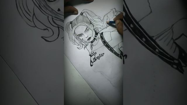 How to draw a Harley Quinn?..|| protrait art || Castle-Art смотреть онлайн