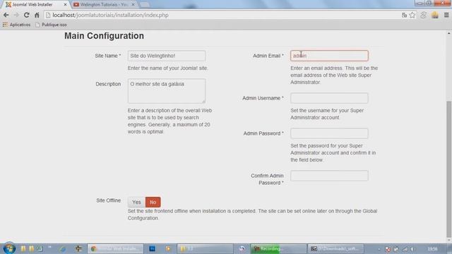 Vídeo Aula Joomla 3: como baixar e instalar #1 - Welington Tutoriais смотреть онлайн