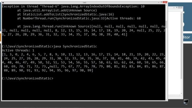 Learn Java Programming - Synchronized Static Method Tutorial смотреть онлайн