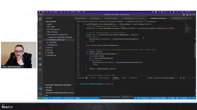 The Go Show #4: Connect to Azure Cosmos DB with Go смотреть онлайн