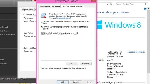 cannot set DEP attributes on 64-bit executables смотреть онлайн