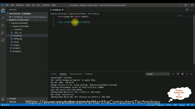 Django 3.0.4 Beginner Tutorial Create Custom Model Table In MySQL смотреть онлайн