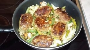 Приготовление котлет с замороженными овощами