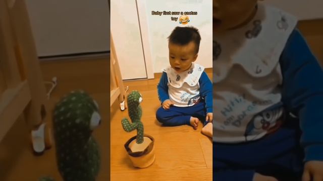 baby funny crying because of dancing cactus toy смотреть онлайн