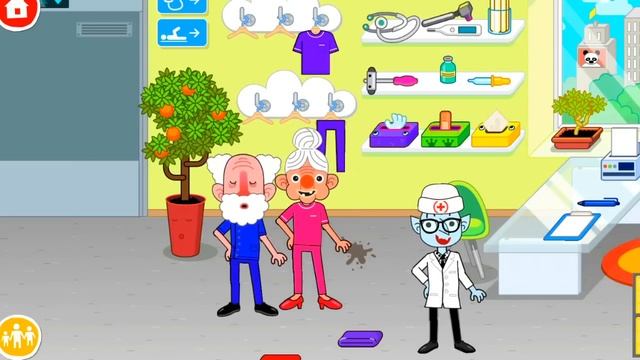 Как бабуля и дедушка в больнице. Играем в pepi hospital. Смешное видео для детей. смотреть онлайн