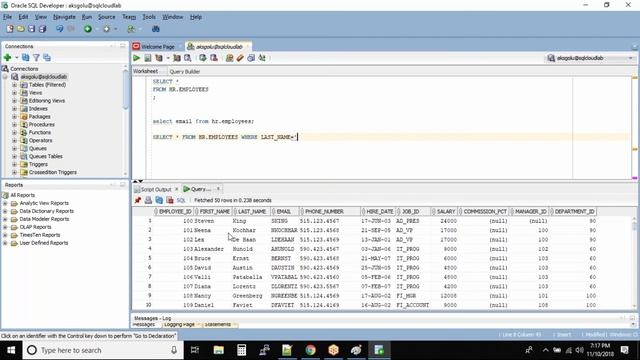 SQL WHERE clause | Oracle SQL fundamentals смотреть онлайн