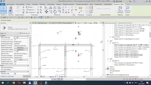 33 Revit Видео 32 Приступаю к оформлению чертежа армирования монолитных ж б стен смотреть онлайн