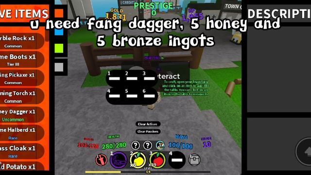 Critical Legends 2 Crafting Recipes (roblox)