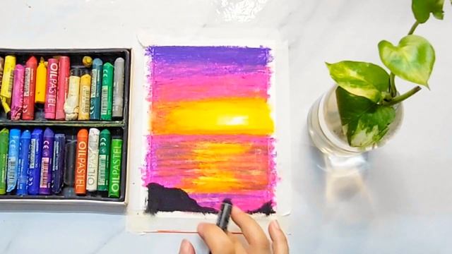 Easy landscape painting ideas | oil pastel | Z Art Life | #landscape #oilpastel #art смотреть онлайн