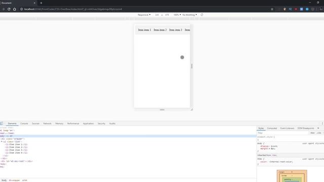 Проблемы с Overflow: auto. Адаптируем меню с помощью скролла. смотреть онлайн