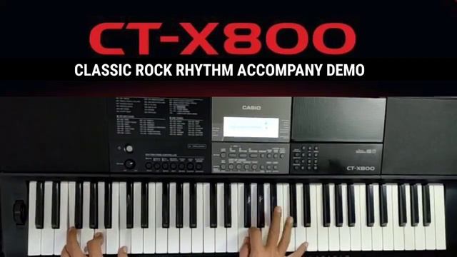 Casio Keyboard Classic Rock Rhythm Accompany Demo CT X800 AIX смотреть онлайн
