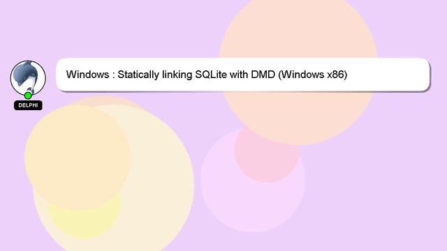 Windows : Statically linking SQLite with DMD (Windows x86) смотреть онлайн