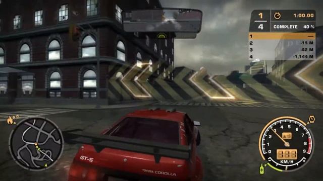 NFS MOST WANTED REDUX MOD - TOYOTA COROLLA GTS смотреть онлайн