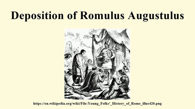 Deposition of Romulus Augustulus смотреть онлайн