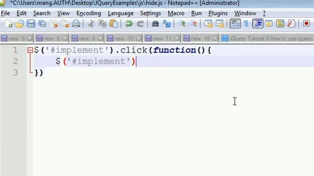 JQuery Tutorial 9 - How to write inline and external scripting using JQuery смотреть онлайн