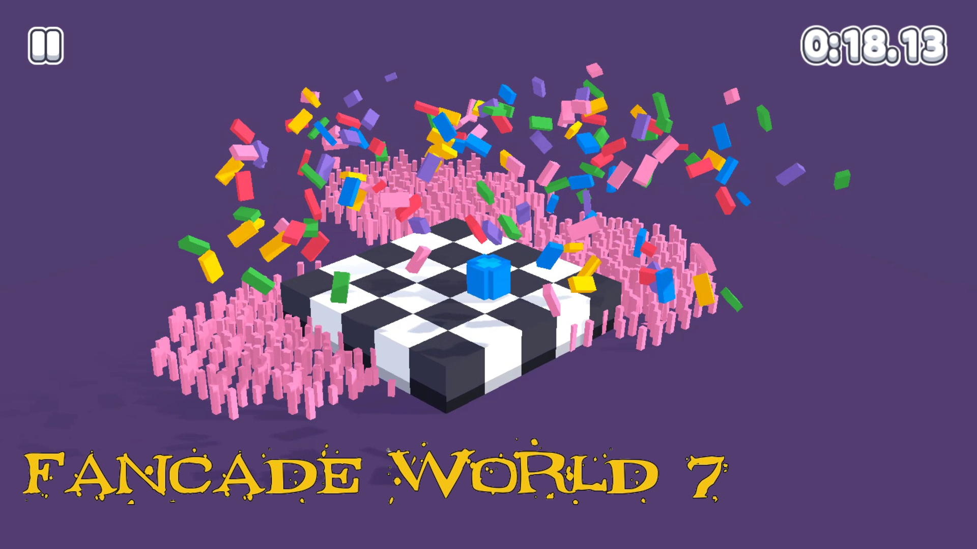 Приключения синего квадрата в игре Фанкаде смотреть онлайн