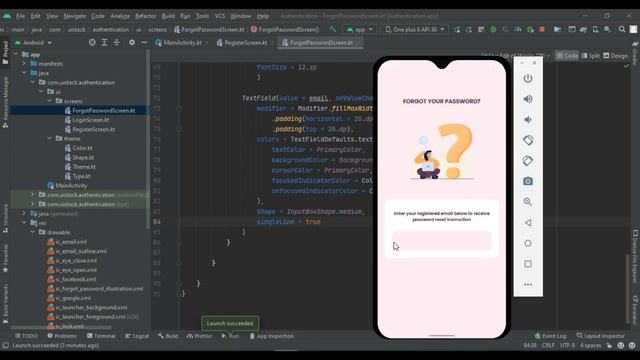 #3 Forgot Password Page in Authentication App UI using jetpack compose | UI Stack смотреть онлайн
