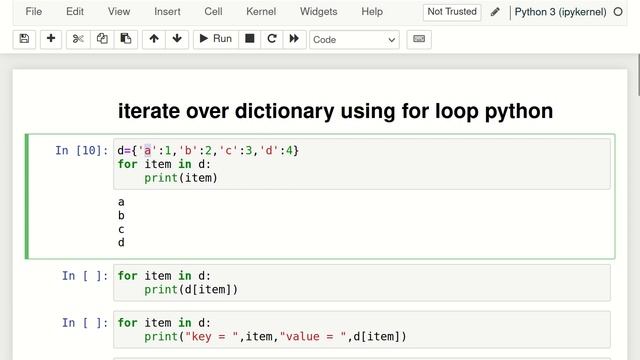 Iterate over dictionary using For Loop in Python. смотреть онлайн