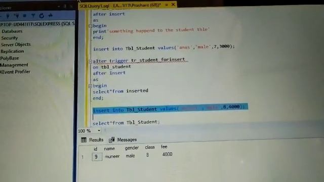 trigger create And update delete and insert in SQL(1) смотреть онлайн