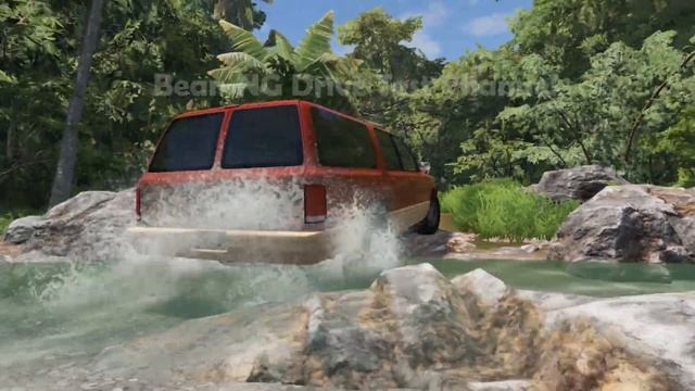 Cars vs Deep River # Pickup, Ambulance, Jeep, Truck ? BeamNG.Drive смотреть онлайн