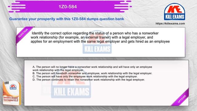 1Z0-584 - Oracle Fusion Human Capital Management 11g Human Resources Essentials Practice Test смотреть онлайн