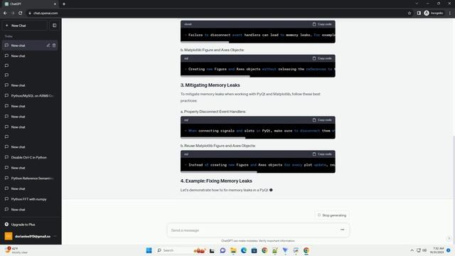 Python leaking memory while using PyQt and matplotlib смотреть онлайн