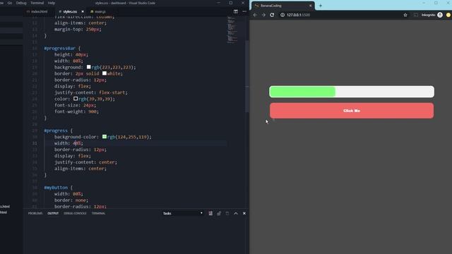 JavaScript Progress Bar Tutorial | Loading animation progress bar [JS / CSS] смотреть онлайн