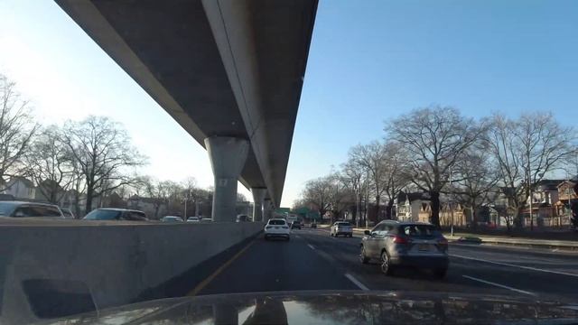 Driving New York City. From Manhattan To JFK Airport