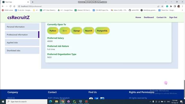 csRecruitZ | CS Job Website | CSE 4-1 Term Project | ReactJS | Django REST Framework | PostgreSQL смотреть онлайн