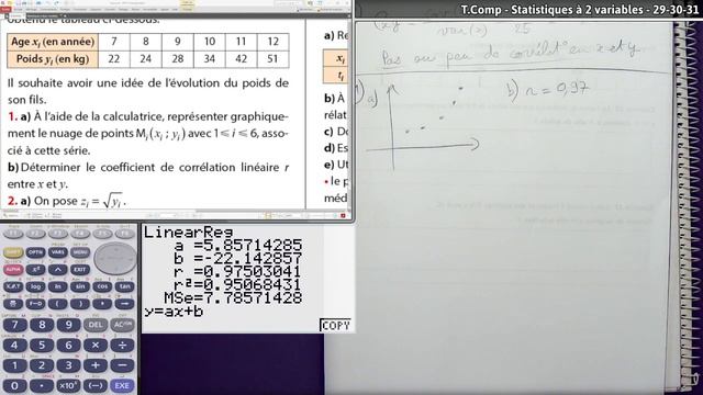 T.Comp - Statistiques à 2 variables - 29-30-31 смотреть онлайн