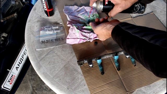 Toyota Vitz Тойота Витц SCP10 2000 года Замена уплотнительных колечек на топливных форсунках смотреть онлайн