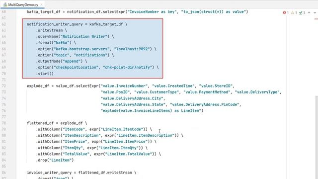 Multi Query Streams Application
