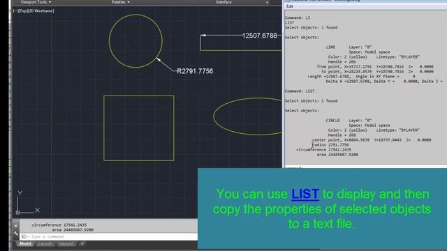 Guide to use LIST command in Autocad - Autocad tutorial _ Autocad for beginer and advance смотреть онлайн