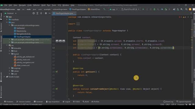 Onboarding Walkthrough Screens in Android Studio using Java | ViewPager смотреть онлайн