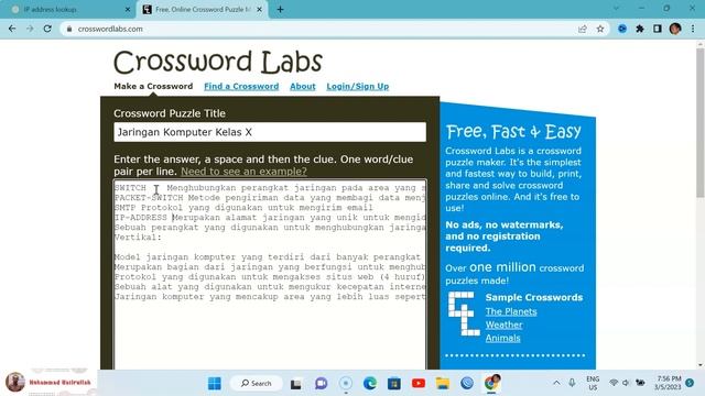 Cara Membuat Teka-Teki Silang dengan ChatGPT dan Crosswordlabs смотреть онлайн