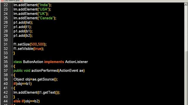 ListData Listener Interface || Event Listener || Java Swing Tutorial смотреть онлайн