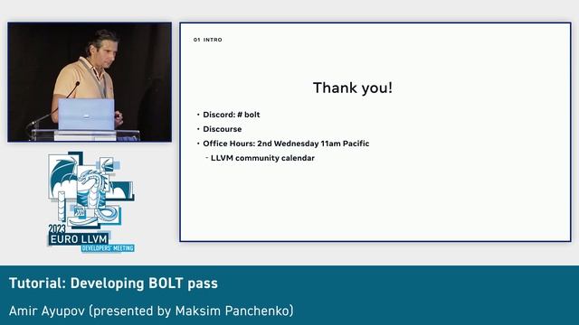 2023 EuroLLVM - Tutorial: Developing BOLT pass смотреть онлайн