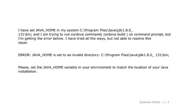 Android : JAVA_HOME is set to an invalid directory: смотреть онлайн
