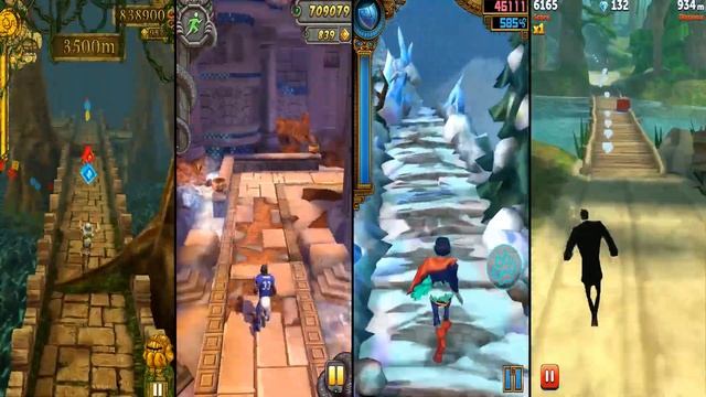 Temple Run Vs Temple Run 2 Blazing Sands Vs Spirit Run Vs Agent Dash - Endless Run Gameplay смотреть онлайн
