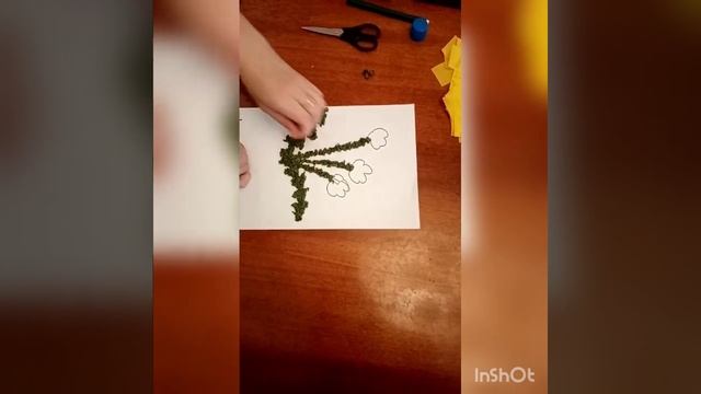 Аппликация "Одуванчики" из салфеток смотреть онлайн