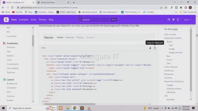 Cara Membuat Navbar Responsive Dengan Bootstrap 5.2 (How To Make Navbar Responsive Using Bootstrap) смотреть онлайн